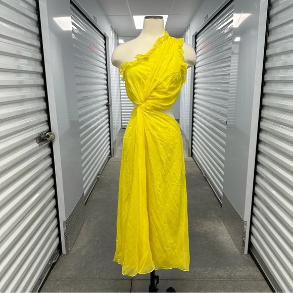 cinq a sept | Dresses | Cinq A Sept 0 Silk Corinne Cut Out One Shoulder  Dress 12 | Poshmark